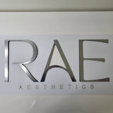 Brushed Silver 3D Acrylic Letters (600mm wide, protective layer over top)