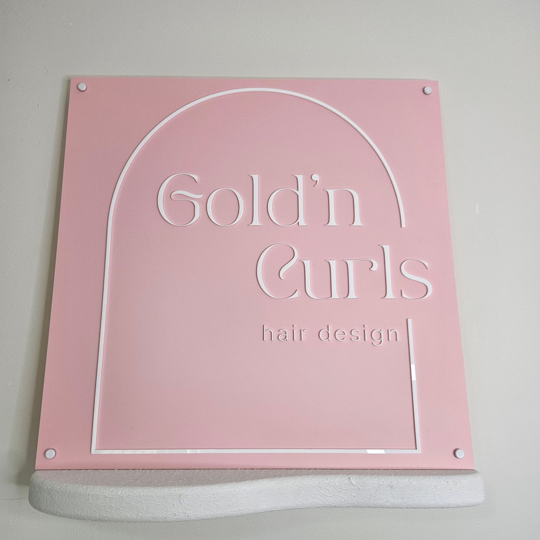 Baby Blush Square acrylic sign with 3D Letters