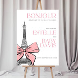 Bonjour | Baby Shower Welcome Sign