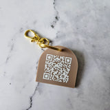 Arch QR Code Keychain (taupe)