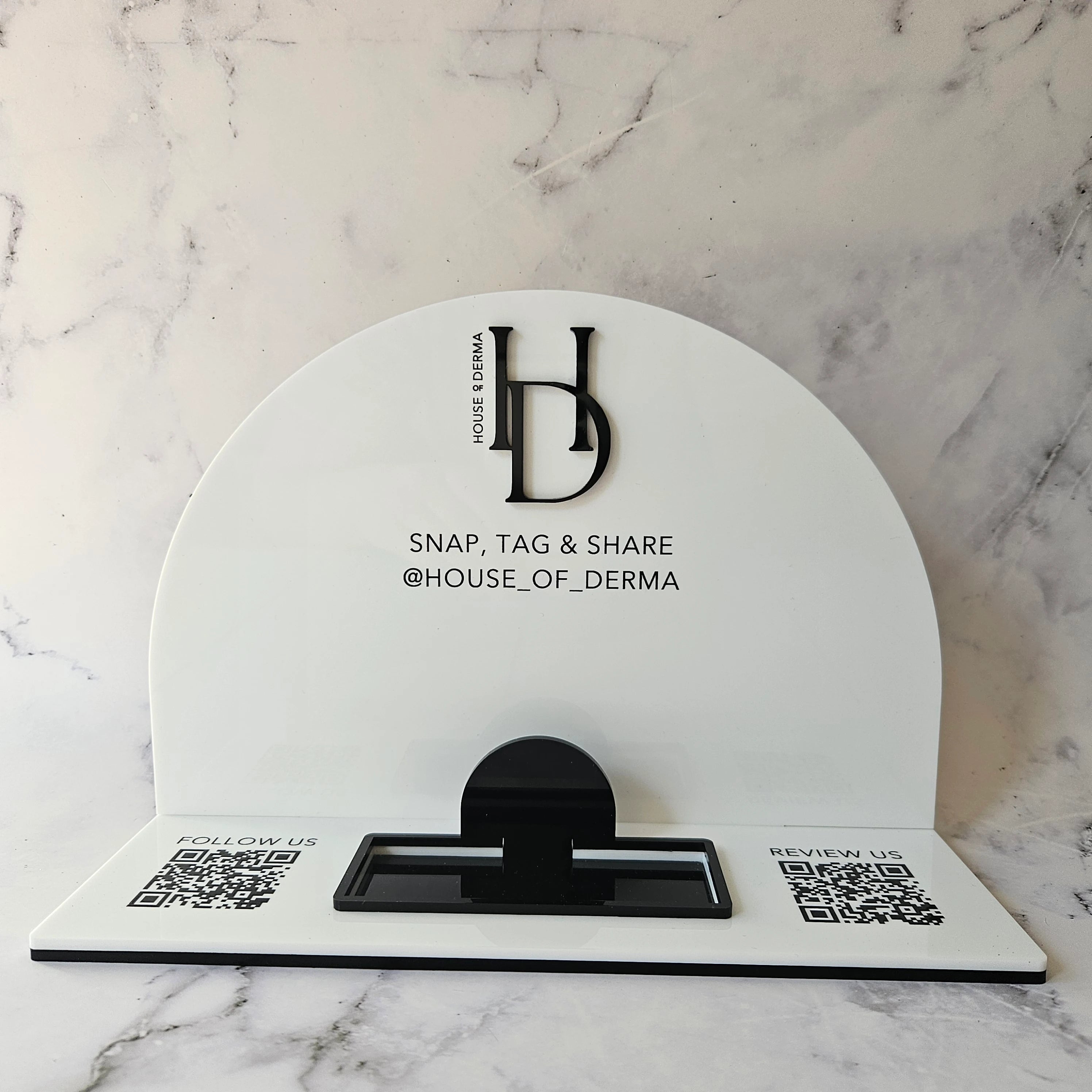 Arch QR Code Sign - black & white