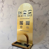 QR Code Sign (Caramel Gold)