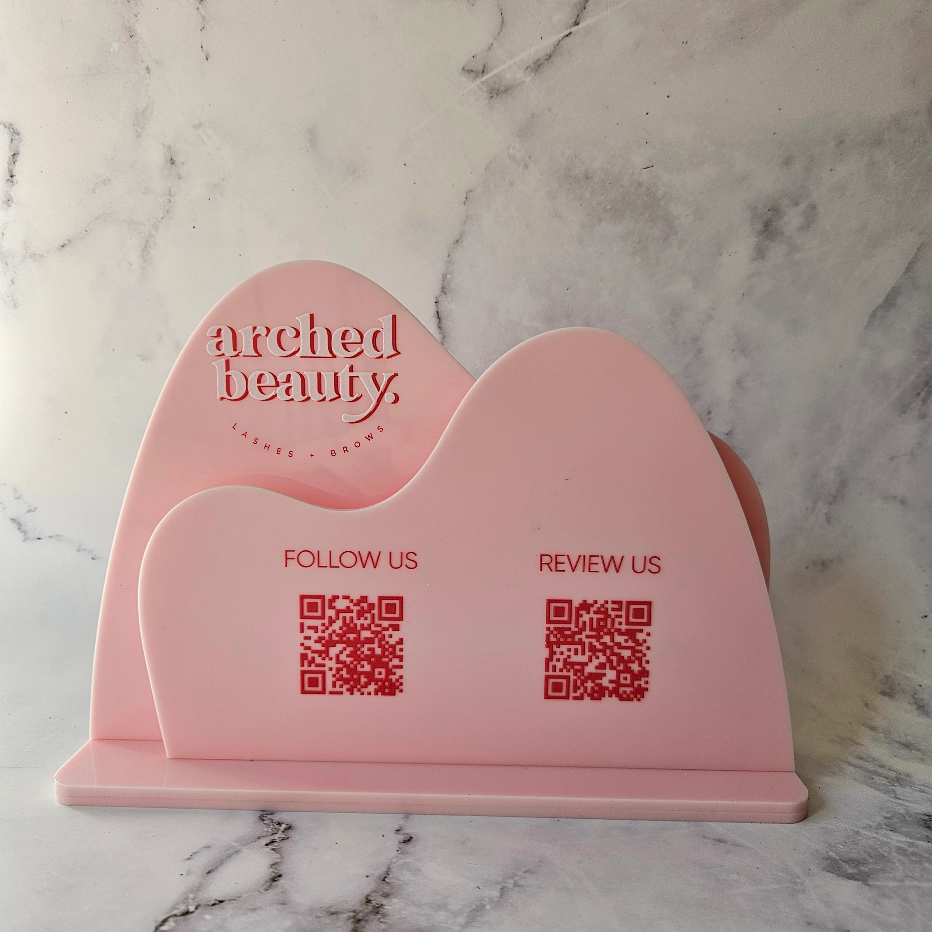 QR Code Sign (Pastel Baby Blush)