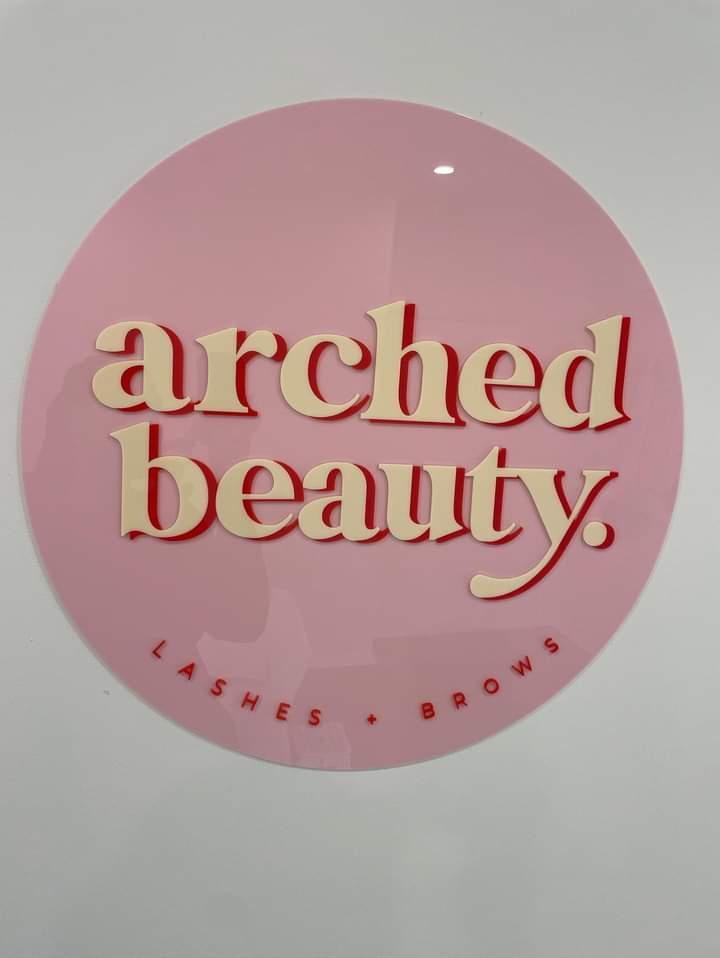 Round Acrylic Signage with 3D Letters