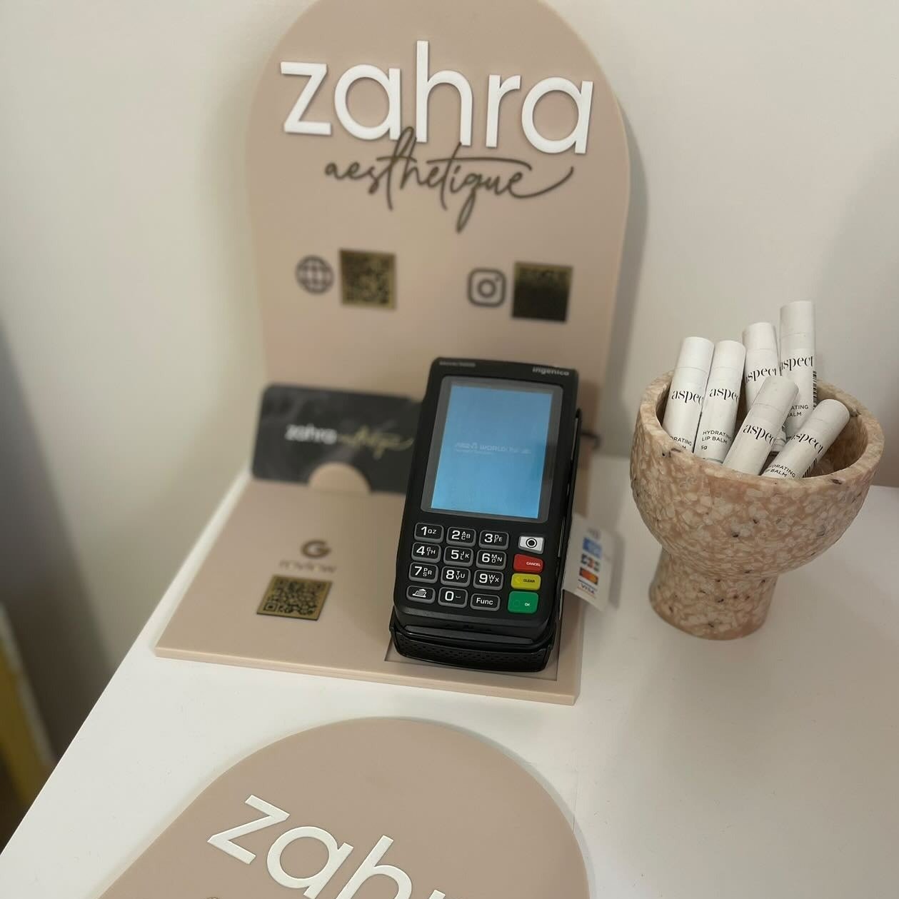 Eftpos Holder (Almond Acrylic)