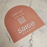 Google Review QR Code Sign (pink clay)