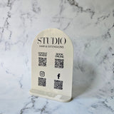 Multi QR Code Arch Sign (beige)