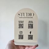 Multi QR Code Sign (beige)