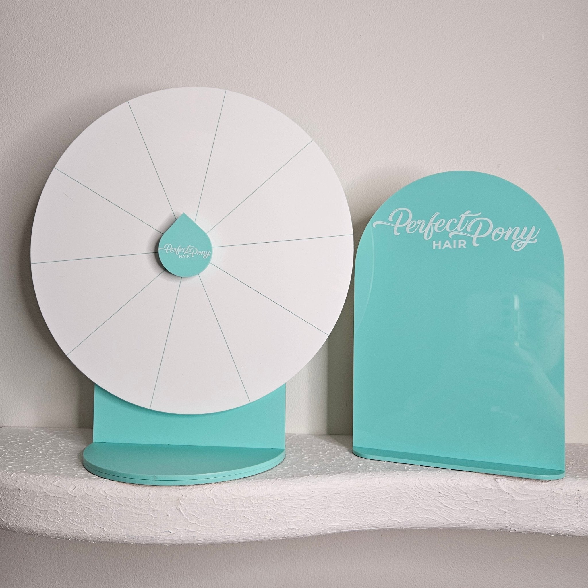 Prize Wheel (turquoise and white)