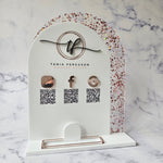 Arch QR Code Sign with Rose Gold Details