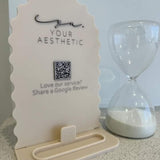 Fluted qr code sign (beige)