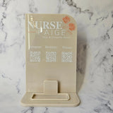 Rectangle QR Code Sign (Gloss Beige)