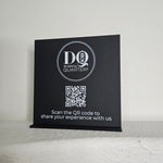 Square SQ Code Sign in black acrylic