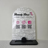 Arch QR Code Sign (Pearlescent acrylic)