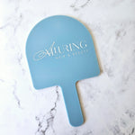 Seafoam Acrylic Arch Handheld Mirror