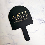 Black Acrylic Arch Handheld Mirror