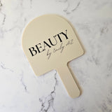 Beige Acrylic Arch Handheld Mirror