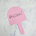 Pastel Pink Acrylic Arch Handheld Mirror