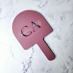 Berry Acrylic Arch Handheld Mirror