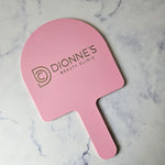 Pastel Pink Acrylic Arch Handheld Mirror