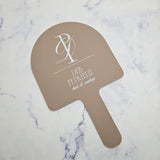 Taupe Acrylic Arch Handheld Mirror