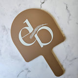 Clay Acrylic Arch Handheld Mirror