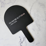 Black Acrylic Arch Handheld Mirror