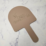 Taupe Acrylic Arch Handheld Mirror