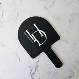 Black Acrylic Arch Handheld Mirror