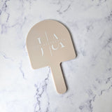 Almond Acrylic Arch Handheld Mirror