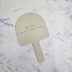 Beige Acrylic Arch Handheld Mirror