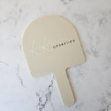 Beige Acrylic Arch Handheld Mirror