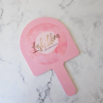 Pastel Pink Acrylic Arch Handheld Mirror