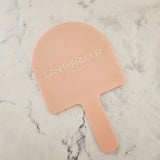 Soft Peach Acrylic Arch Handheld Mirror