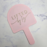 Baby Blush Acrylic Arch Handheld Mirror