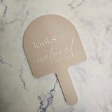 Almond Acrylic Arch Handheld Mirror