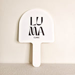 White Acrylic Arch Handheld Mirror