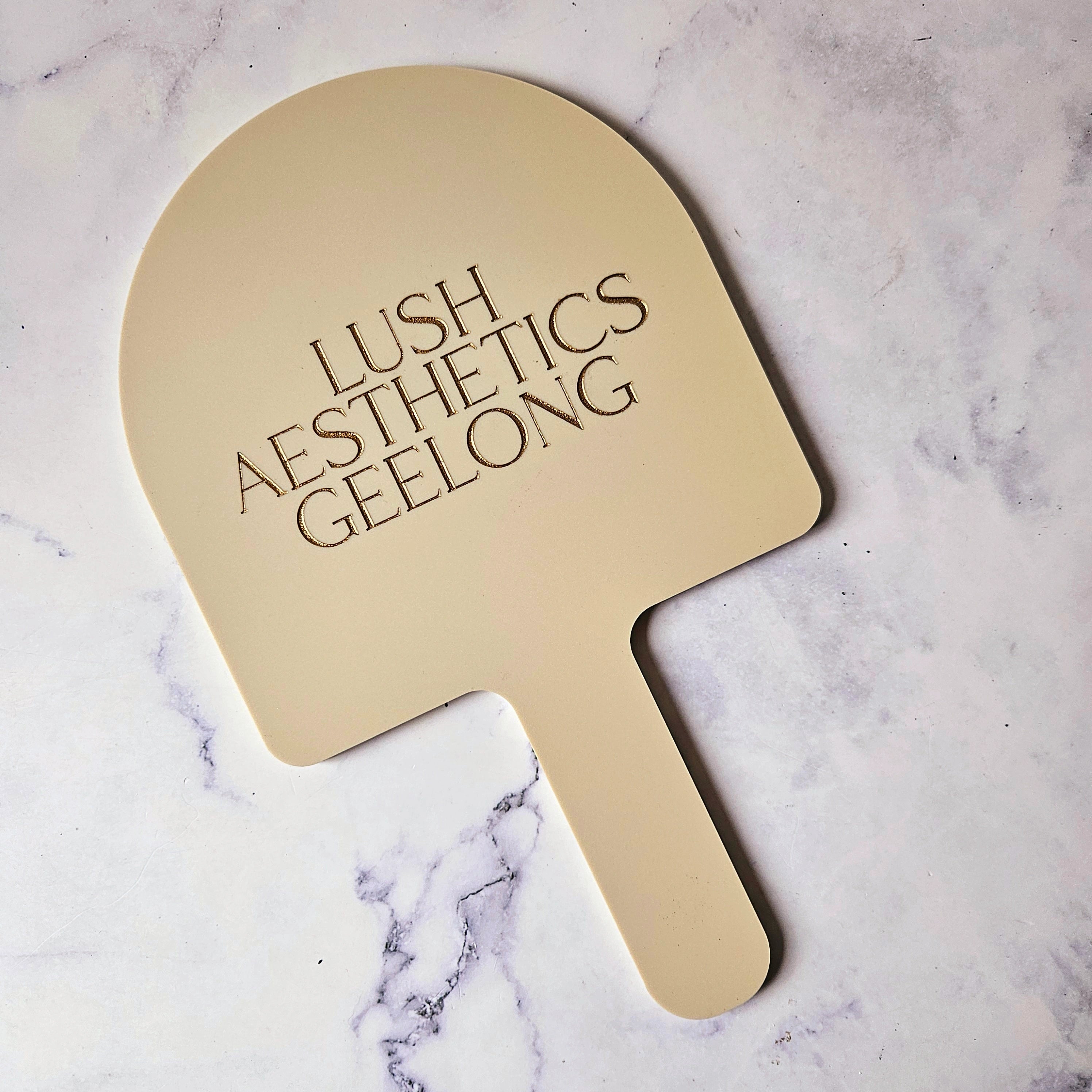 Nude Acrylic Arch Handheld Mirror