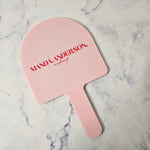 Baby Blush Acrylic Arch Handheld Mirror