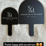 Custom Handheld Mirrors in Black