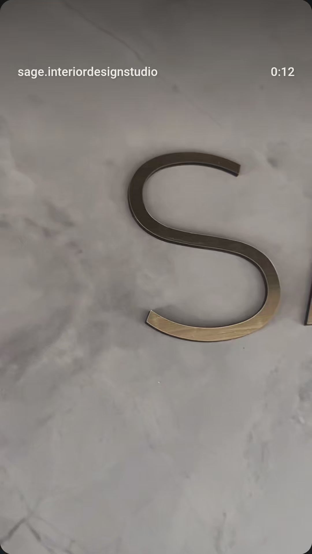 Brushed Gold 3D Letters