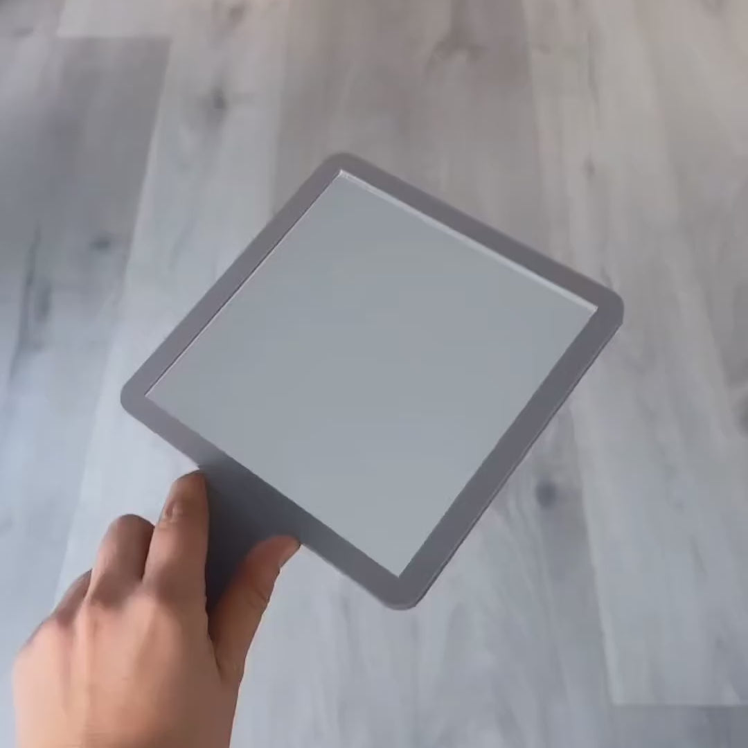 Square Handheld Mirror (Grey)