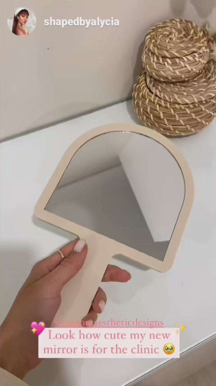 Custom Handheld Mirror (beige)