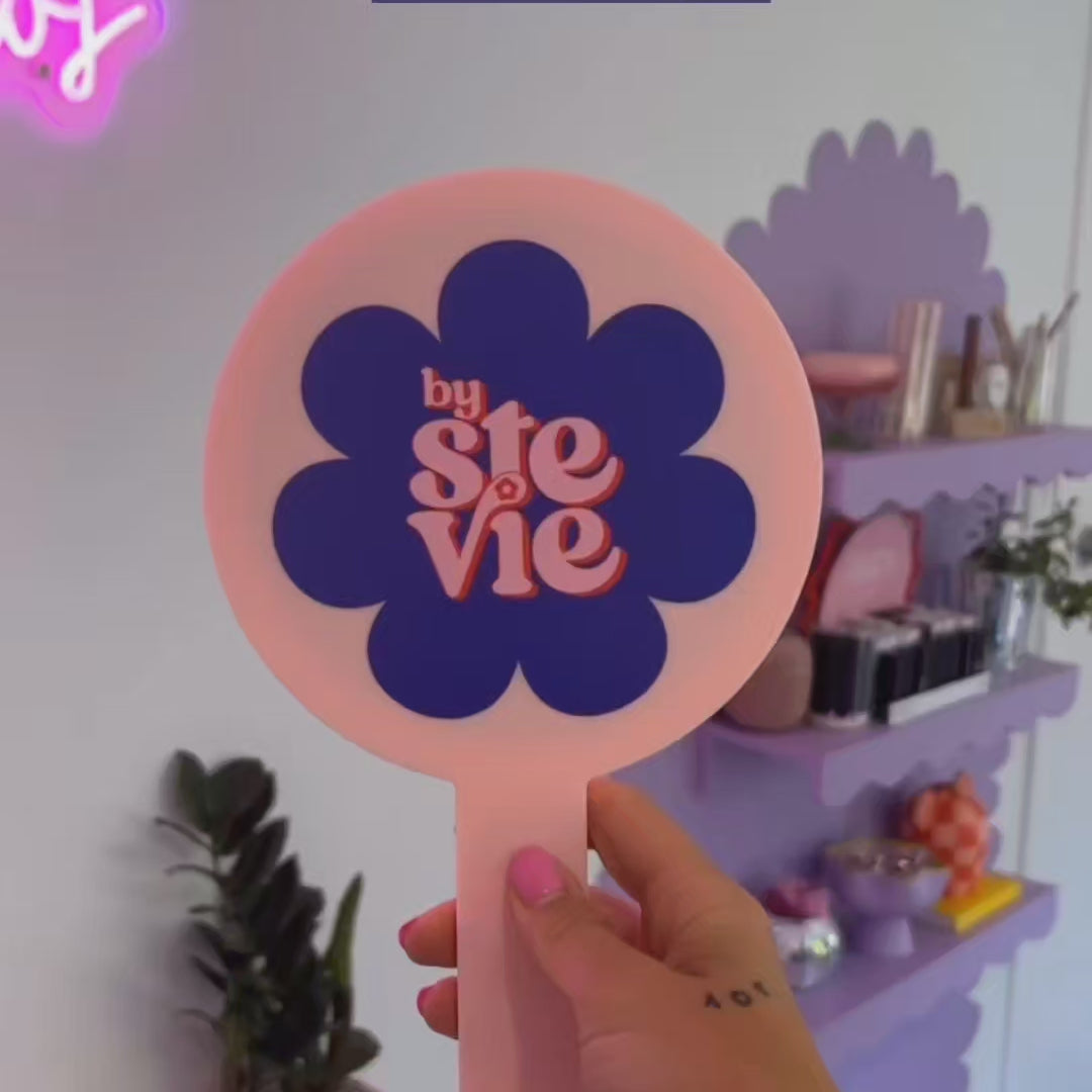 Round Handheld Mirror (baby blush)