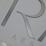 Brushed Silver Acrylic Letters (protective layer applied)