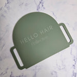 Salon Hand Mirror in Olive Acrylic, engraving only