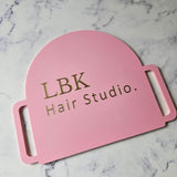 Salon Hand Mirror in Pastel Pink Acrylic