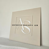 Beige Acrylic Business Sign