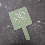 Square Handheld Mirror in Olive Acrylic