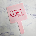 Square Handheld Mirror in Pastel Baby Blush